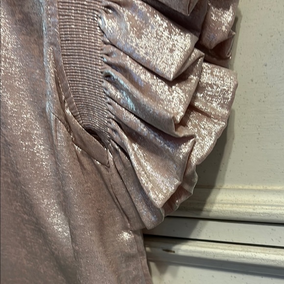 Metallic Ruffle Sleeve Top - Picture 3 of 9
